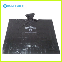 Black Poncho de chuva descartável PE Cape Rvc-115